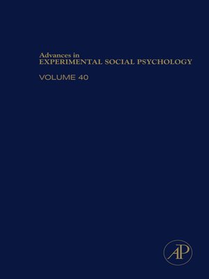 cover image of Advances in Experimental Social Psychology